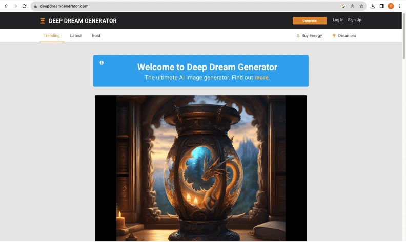 Deep Dream Generator for Designing